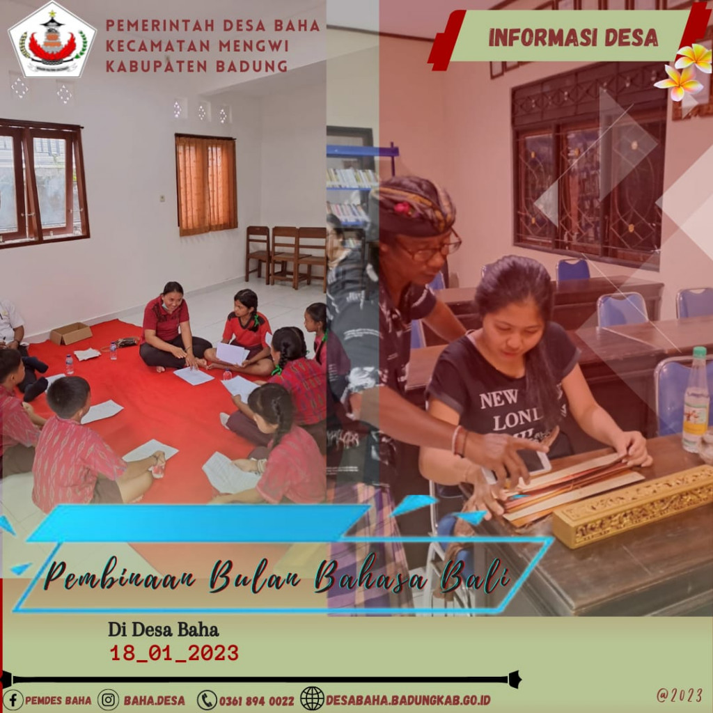 Pembinaan Bulan Bahasa Bali Desa Baha